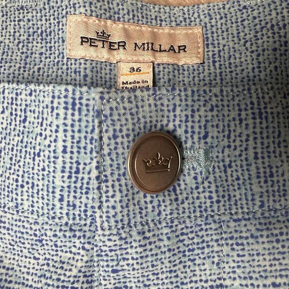 Peter Millar Crown Sport Shackleford Performance Hybrid Shorts Size 36 Blue Golf - Picture 3 of 9